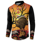 Keeper Of The Rainforest Cassowary Button Sweatshirt Aboriginal Art
