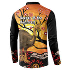 Keeper Of The Rainforest Cassowary Button Sweatshirt Aboriginal Art