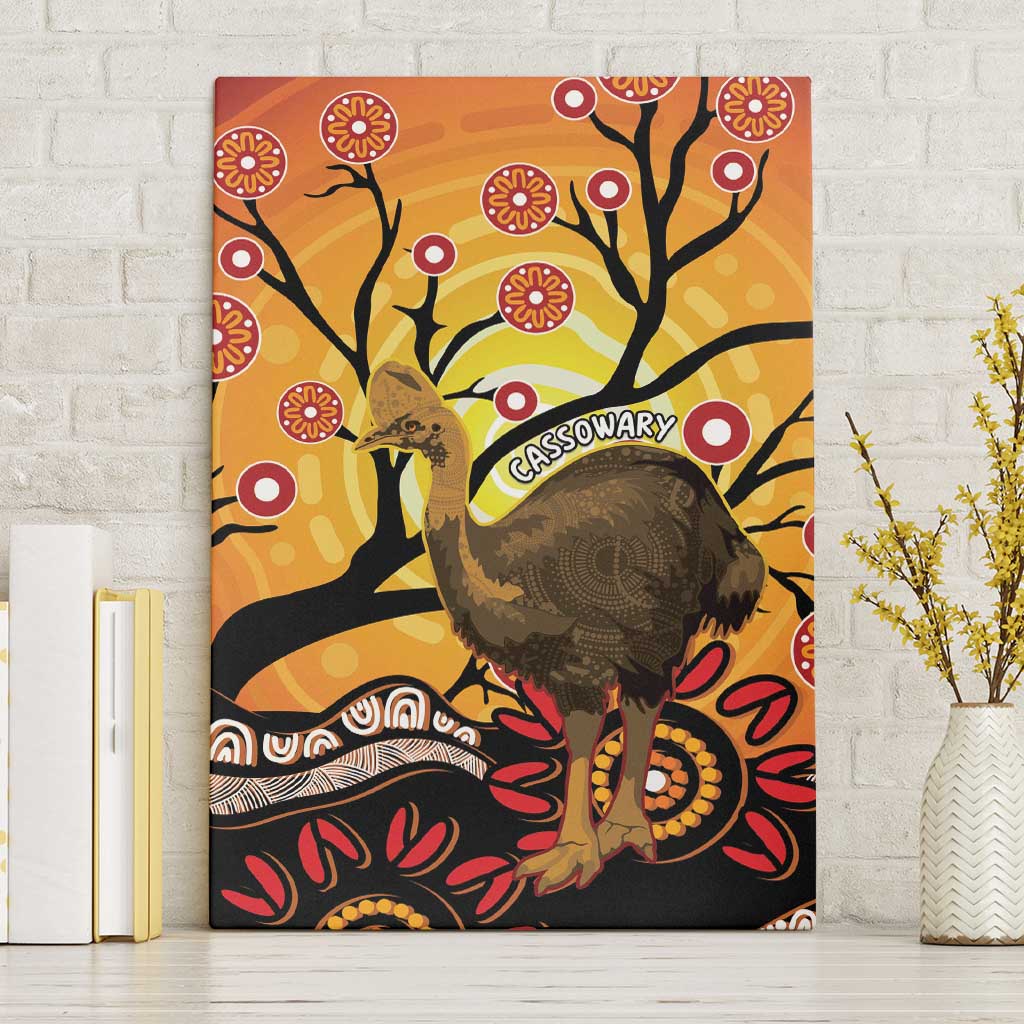 Keeper Of The Rainforest Cassowary Canvas Wall Art Aboriginal Art