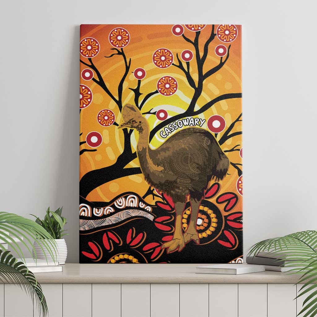 Keeper Of The Rainforest Cassowary Canvas Wall Art Aboriginal Art