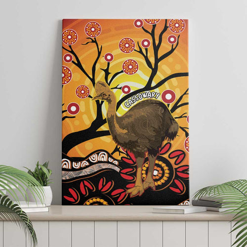 Keeper Of The Rainforest Cassowary Canvas Wall Art Aboriginal Art