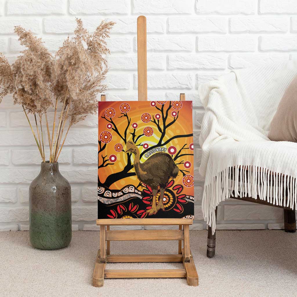 Keeper Of The Rainforest Cassowary Canvas Wall Art Aboriginal Art