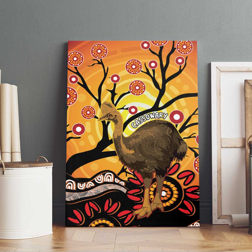 Keeper Of The Rainforest Cassowary Canvas Wall Art Aboriginal Art