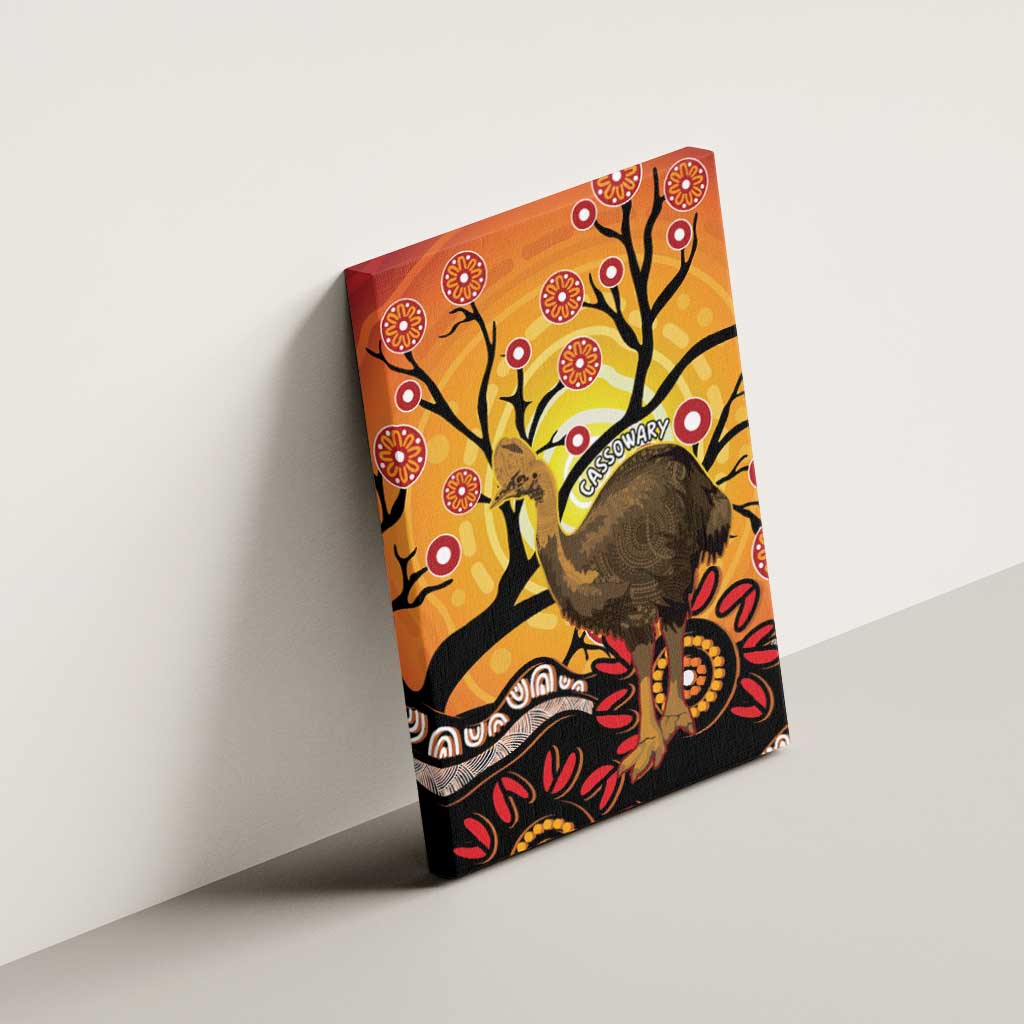 Keeper Of The Rainforest Cassowary Canvas Wall Art Aboriginal Art