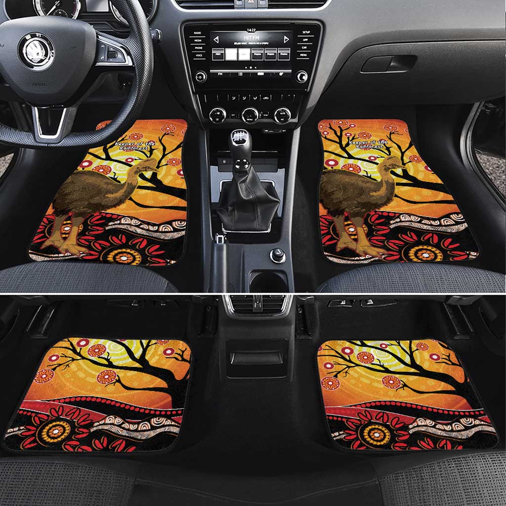 Keeper Of The Rainforest Cassowary Car Mats Aboriginal Art