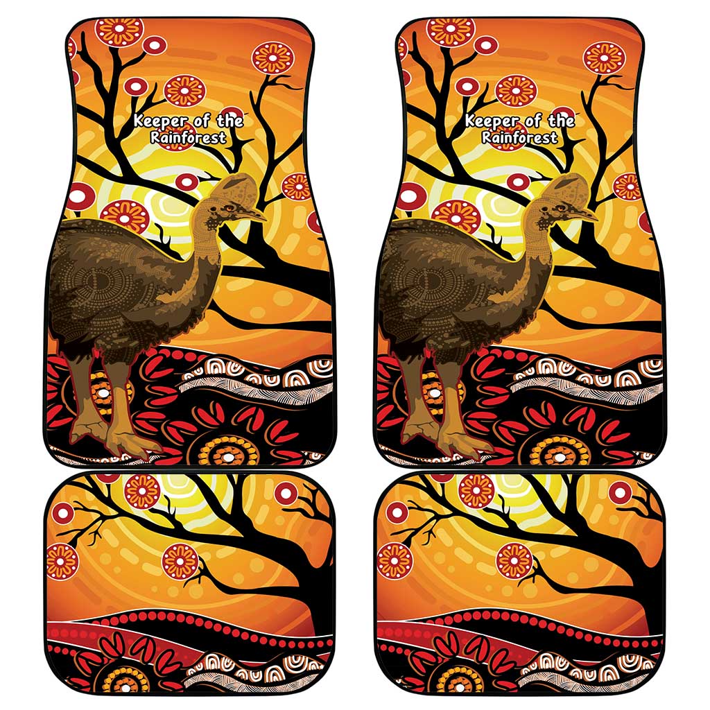 Keeper Of The Rainforest Cassowary Car Mats Aboriginal Art