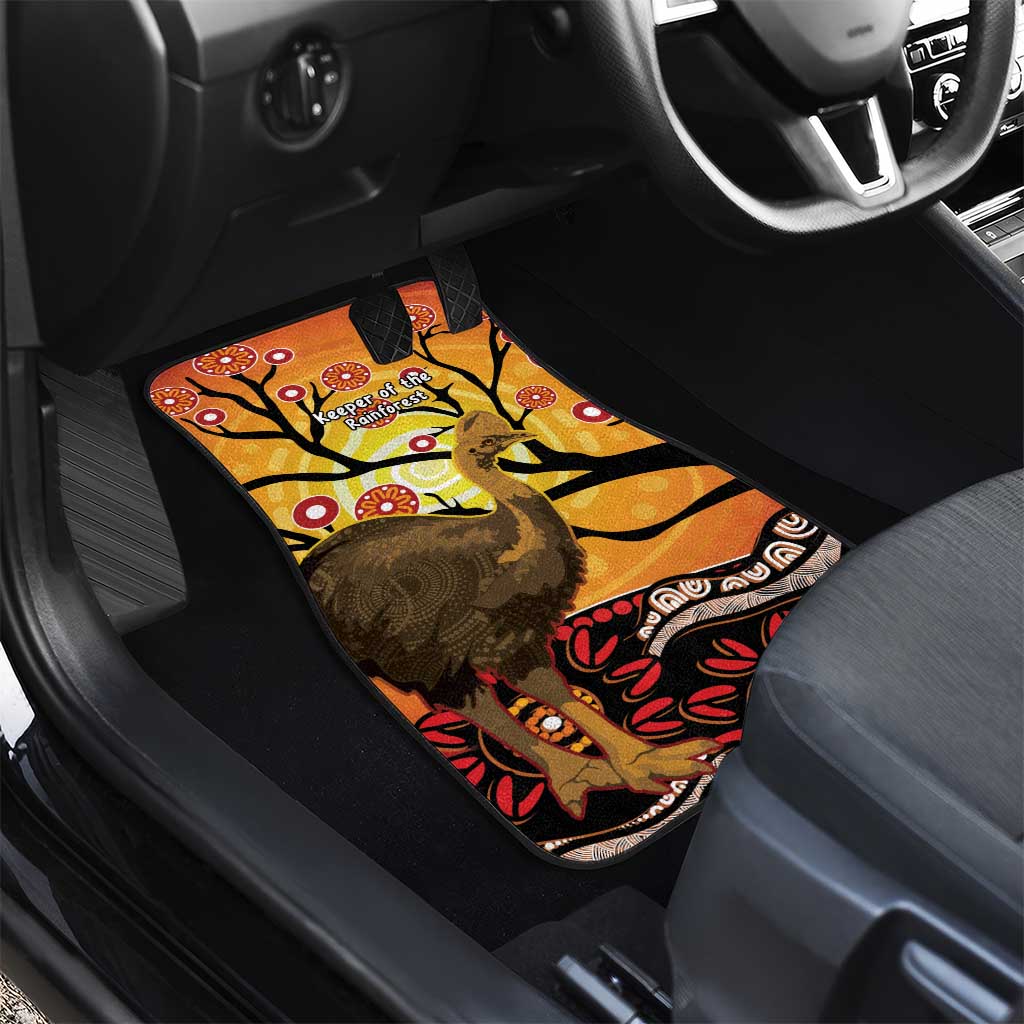 Keeper Of The Rainforest Cassowary Car Mats Aboriginal Art
