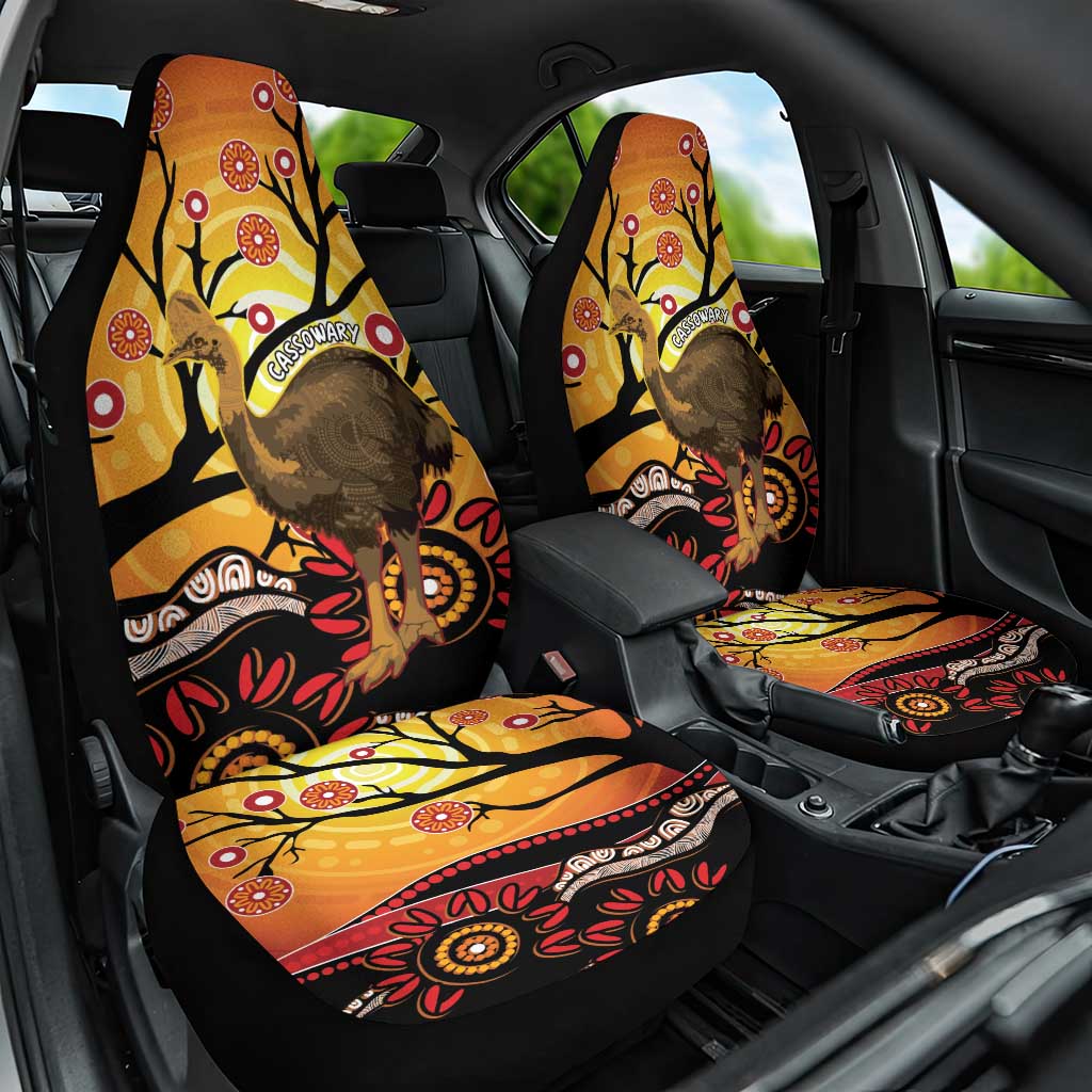 Keeper Of The Rainforest Cassowary Car Seat Cover Aboriginal Art