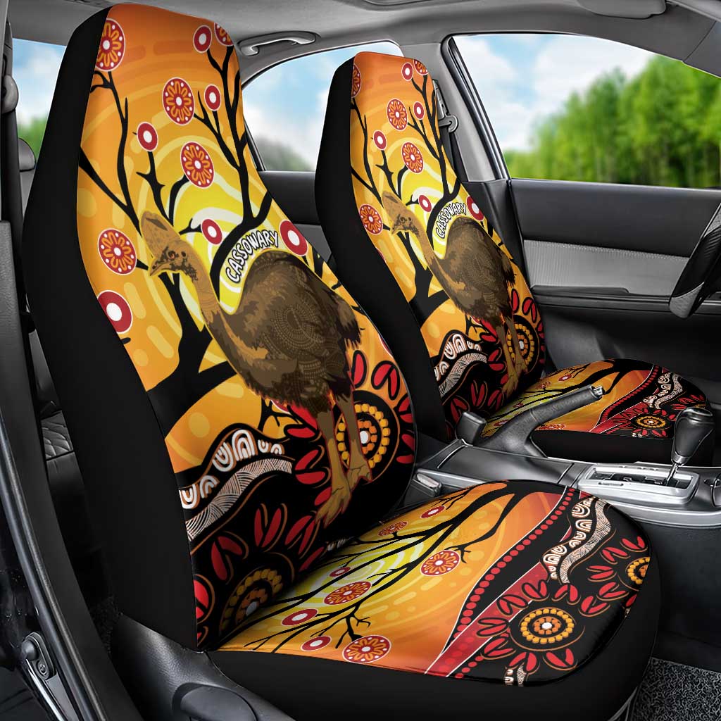 Keeper Of The Rainforest Cassowary Car Seat Cover Aboriginal Art