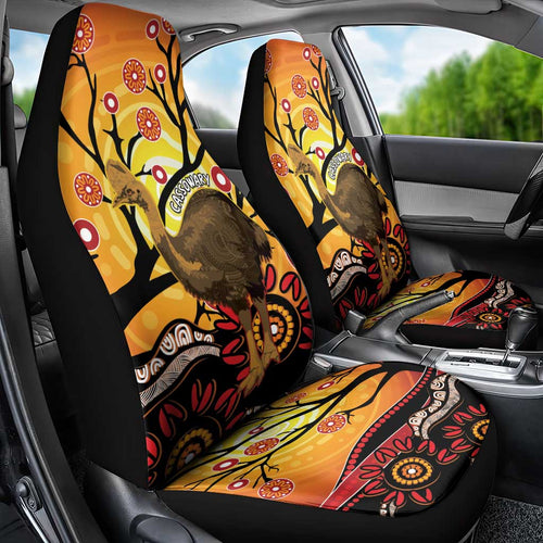Keeper Of The Rainforest Cassowary Car Seat Cover Aboriginal Art