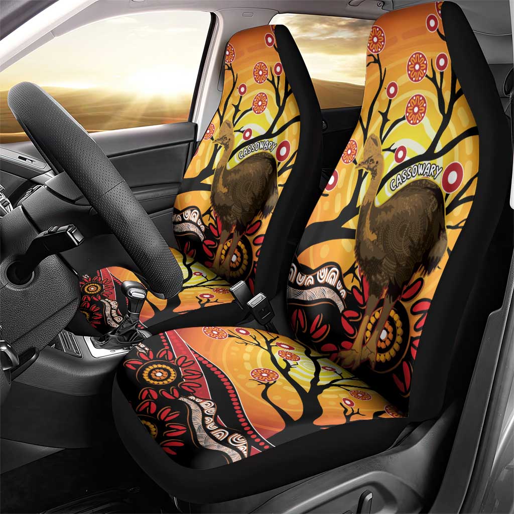 Keeper Of The Rainforest Cassowary Car Seat Cover Aboriginal Art