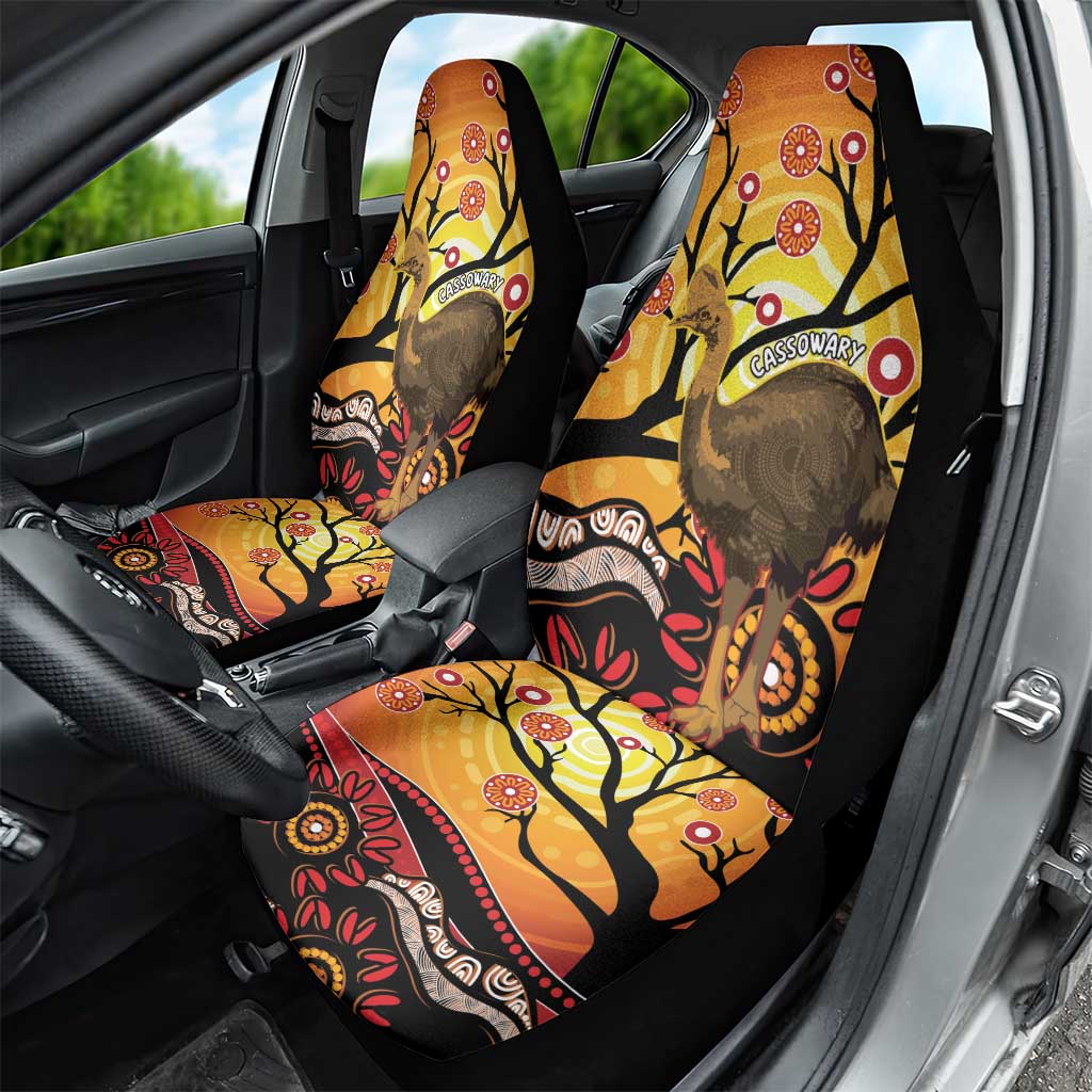 Keeper Of The Rainforest Cassowary Car Seat Cover Aboriginal Art