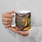 Keeper Of The Rainforest Cassowary Ceramic Mug Aboriginal Art - Aussie Hoodie