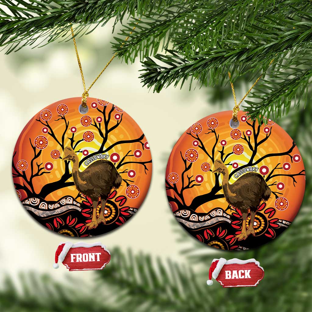 Keeper Of The Rainforest Cassowary Ceramic Ornament Aboriginal Art - Aussie Hoodie