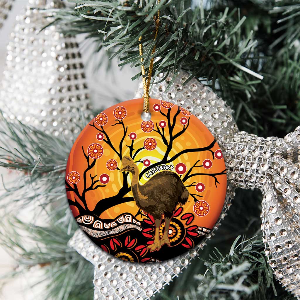 Keeper Of The Rainforest Cassowary Ceramic Ornament Aboriginal Art - Aussie Hoodie