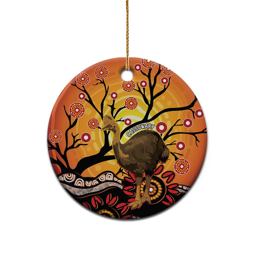 Keeper Of The Rainforest Cassowary Ceramic Ornament Aboriginal Art - Aussie Hoodie