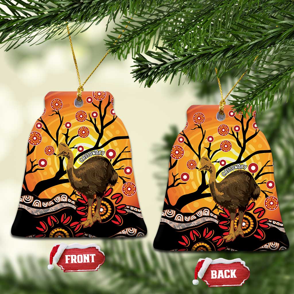 Keeper Of The Rainforest Cassowary Ceramic Ornament Aboriginal Art - Aussie Hoodie