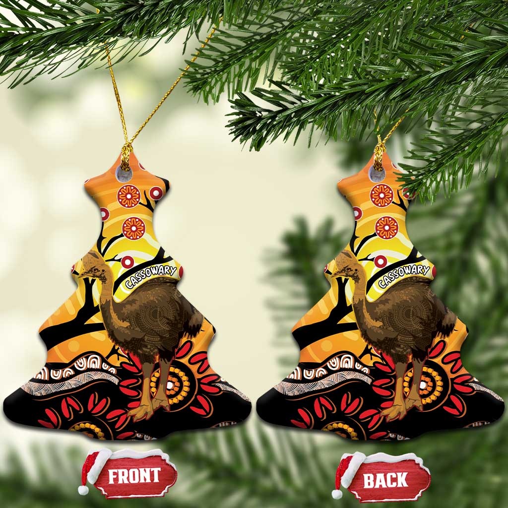 Keeper Of The Rainforest Cassowary Ceramic Ornament Aboriginal Art - Aussie Hoodie