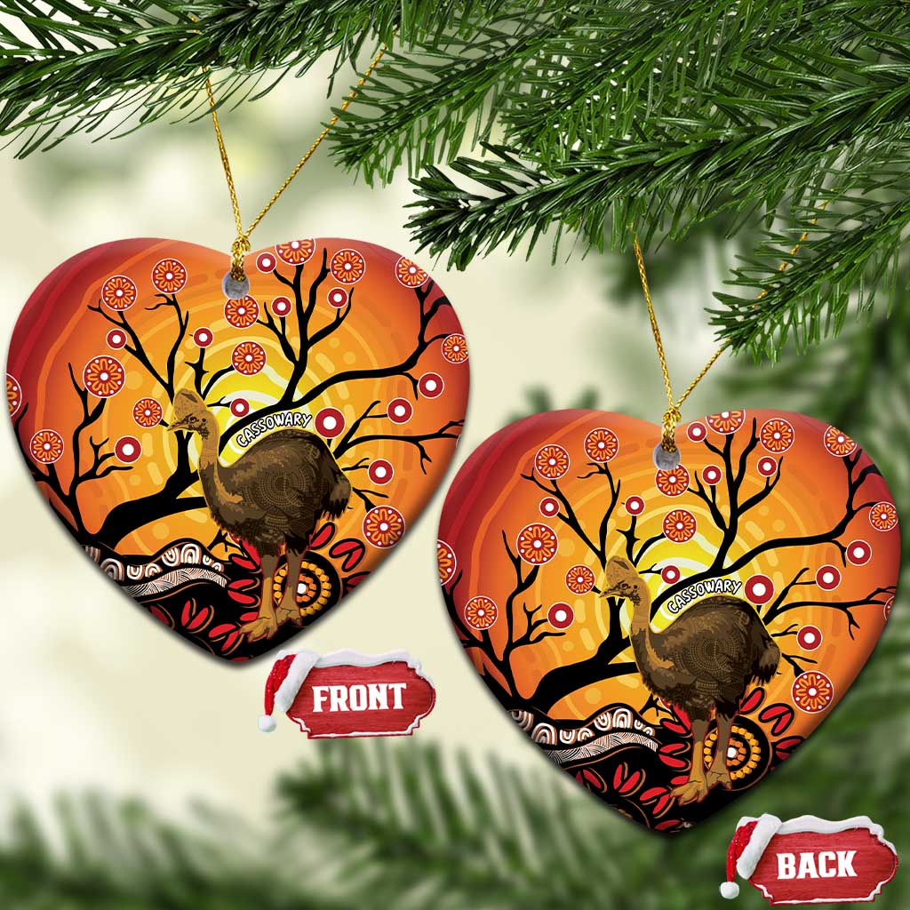 Keeper Of The Rainforest Cassowary Ceramic Ornament Aboriginal Art - Aussie Hoodie