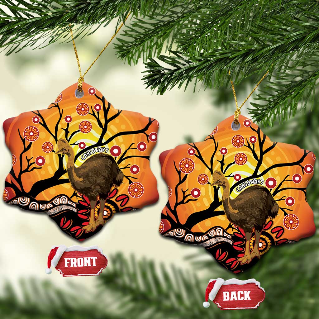 Keeper Of The Rainforest Cassowary Ceramic Ornament Aboriginal Art - Aussie Hoodie