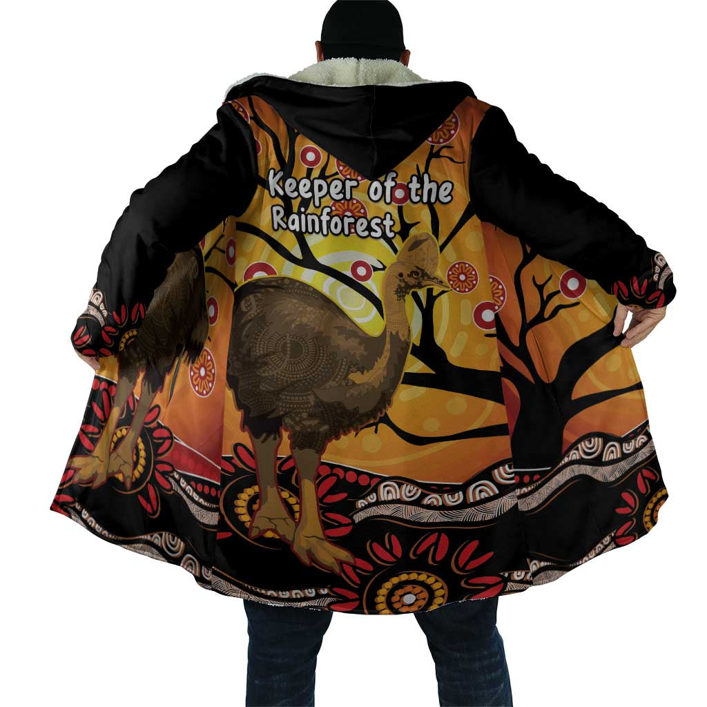 Keeper Of The Rainforest Cassowary Cloak Aboriginal Art - Aussie Hoodie