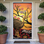 Keeper Of The Rainforest Cassowary Door Cover Aboriginal Art - Aussie Hoodie
