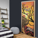 Keeper Of The Rainforest Cassowary Door Cover Aboriginal Art - Aussie Hoodie