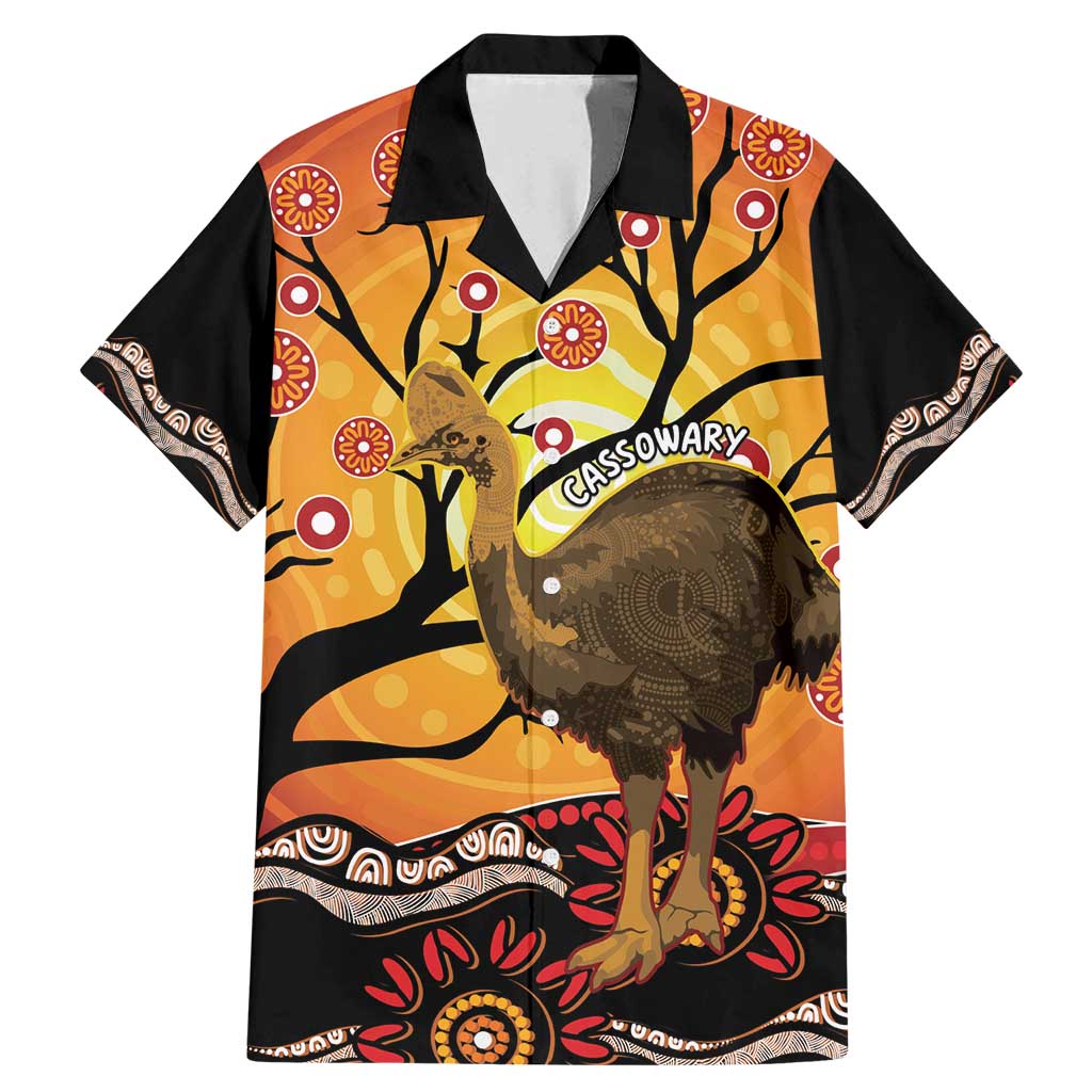 Keeper Of The Rainforest Cassowary Family Matching Mermaid Dress and Hawaiian Shirt Aboriginal Art