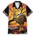 Keeper Of The Rainforest Cassowary Family Matching Mermaid Dress and Hawaiian Shirt Aboriginal Art