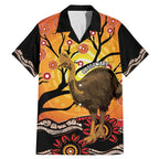 Keeper Of The Rainforest Cassowary Family Matching Mermaid Dress and Hawaiian Shirt Aboriginal Art