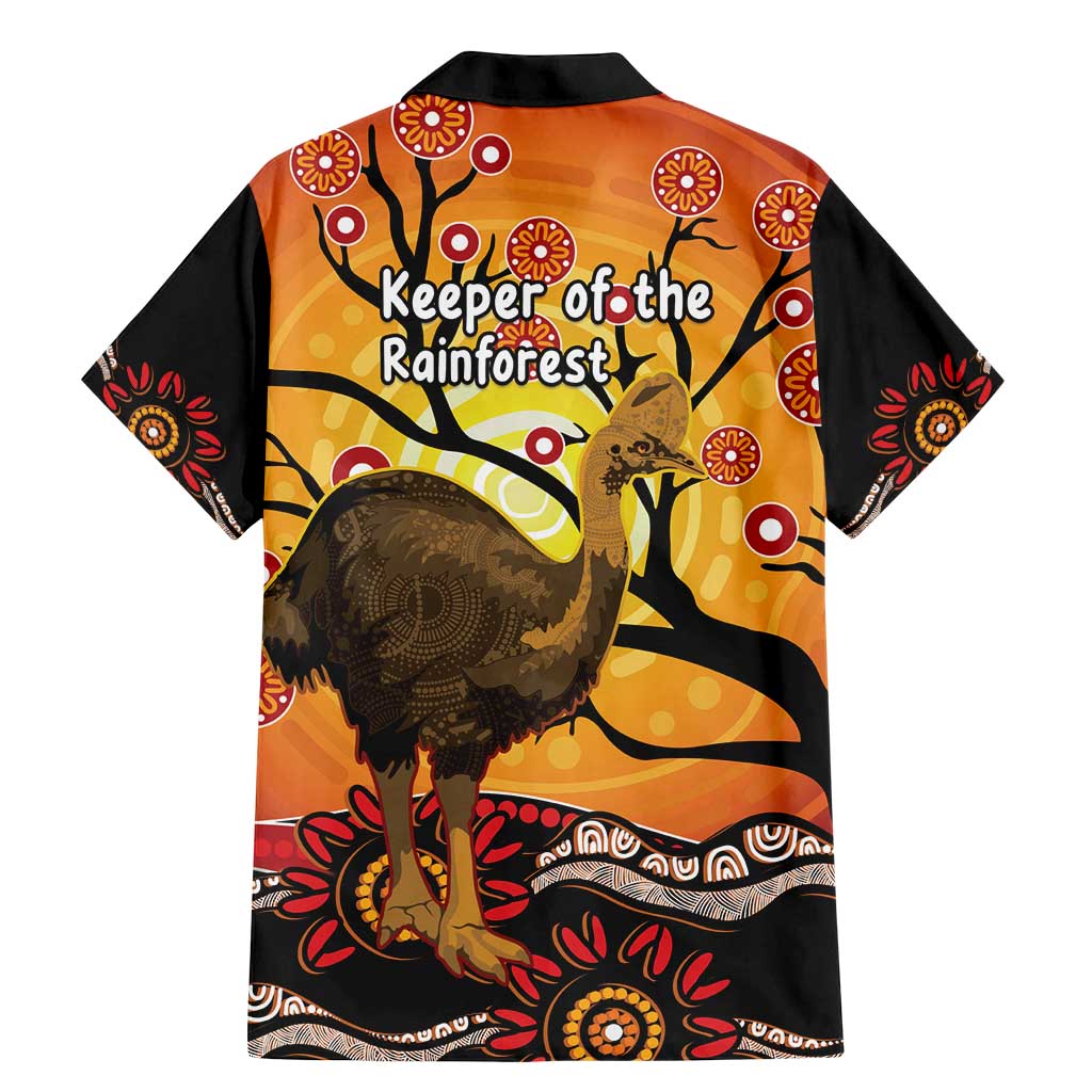 Keeper Of The Rainforest Cassowary Family Matching Mermaid Dress and Hawaiian Shirt Aboriginal Art