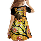 Keeper Of The Rainforest Cassowary Family Matching Puletasi and Hawaiian Shirt Aboriginal Art