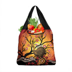 Keeper Of The Rainforest Cassowary Grocery Bag Aboriginal Art