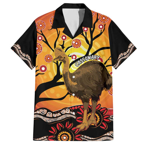 Keeper Of The Rainforest Cassowary Hawaiian Shirt Aboriginal Art