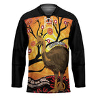 Keeper Of The Rainforest Cassowary Hockey Jersey Aboriginal Art - Aussie Hoodie