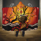 Keeper Of The Rainforest Cassowary Hooded Blanket Aboriginal Art