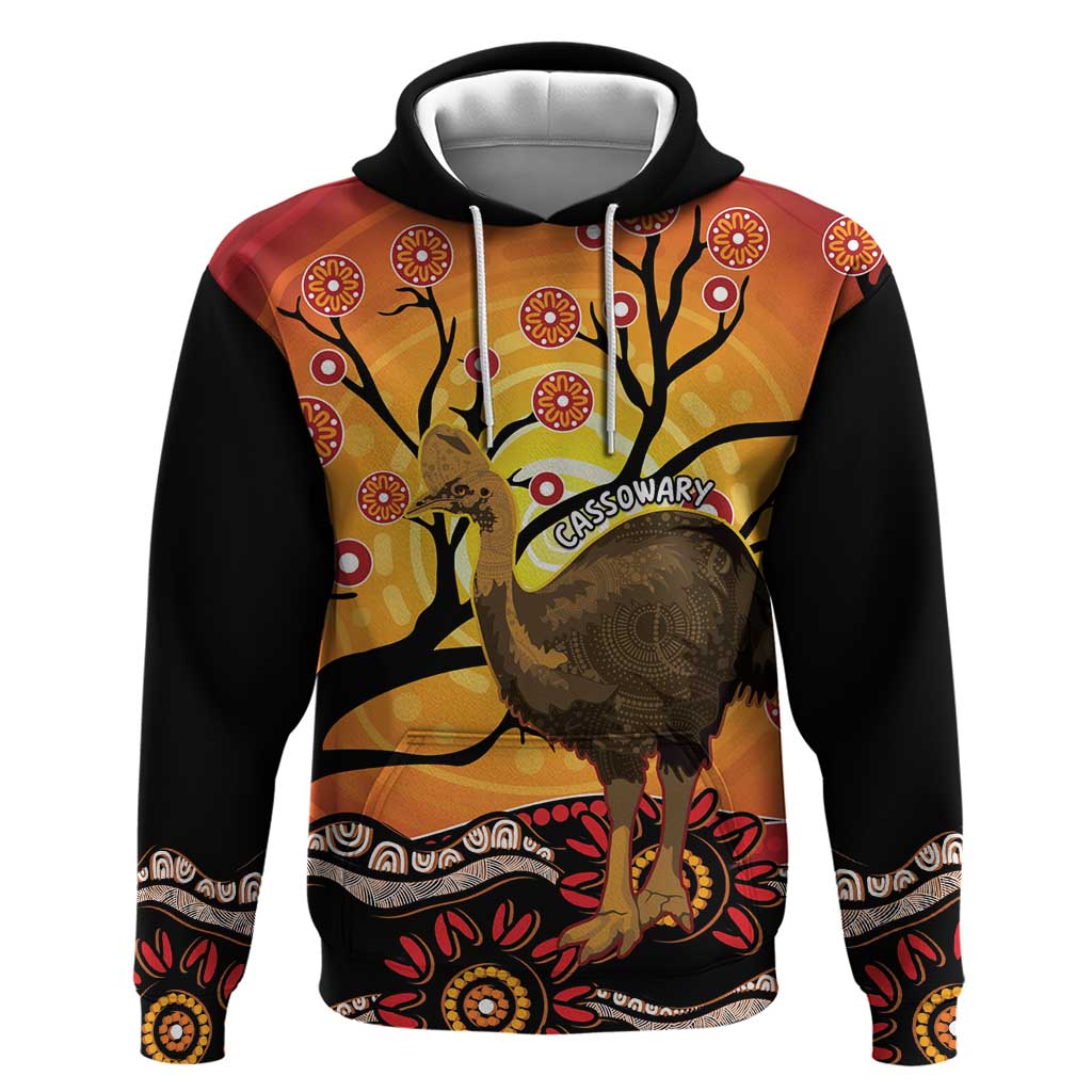 Keeper Of The Rainforest Cassowary Hoodie Aboriginal Art