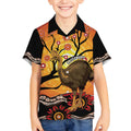 Keeper Of The Rainforest Cassowary Kid Hawaiian Shirt Aboriginal Art