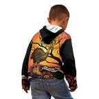 Keeper Of The Rainforest Cassowary Kid Hoodie Aboriginal Art