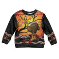 Keeper Of The Rainforest Cassowary Kid Ugly Christmas Sweater Aboriginal Art - Aussie Hoodie