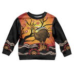 Keeper Of The Rainforest Cassowary Kid Ugly Christmas Sweater Aboriginal Art - Aussie Hoodie