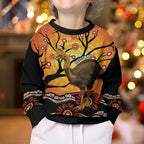 Keeper Of The Rainforest Cassowary Kid Ugly Christmas Sweater Aboriginal Art - Aussie Hoodie