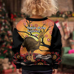 Keeper Of The Rainforest Cassowary Kid Ugly Christmas Sweater Aboriginal Art - Aussie Hoodie