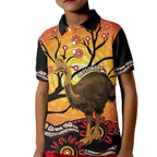 Keeper Of The Rainforest Cassowary Kid Polo Shirt Aboriginal Art