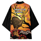 Keeper Of The Rainforest Cassowary Kimono Aboriginal Art - Aussie Hoodie