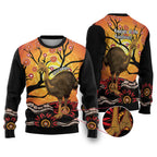Keeper Of The Rainforest Cassowary Ugly Christmas Sweater Aboriginal Art - Aussie Hoodie