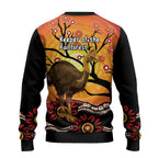 Keeper Of The Rainforest Cassowary Ugly Christmas Sweater Aboriginal Art - Aussie Hoodie