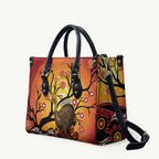 Keeper Of The Rainforest Cassowary Leather Bag Aboriginal Art - Aussie Hoodie
