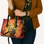 Keeper Of The Rainforest Cassowary Leather Bag Aboriginal Art - Aussie Hoodie