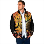 Keeper Of The Rainforest Cassowary Padded Jacket Aboriginal Art - Aussie Hoodie